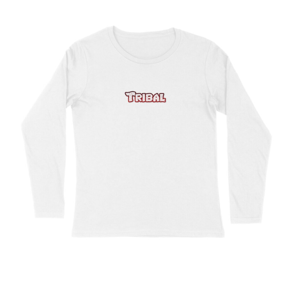 Full Sleeve Round Neck T-Shirt : tribal logo