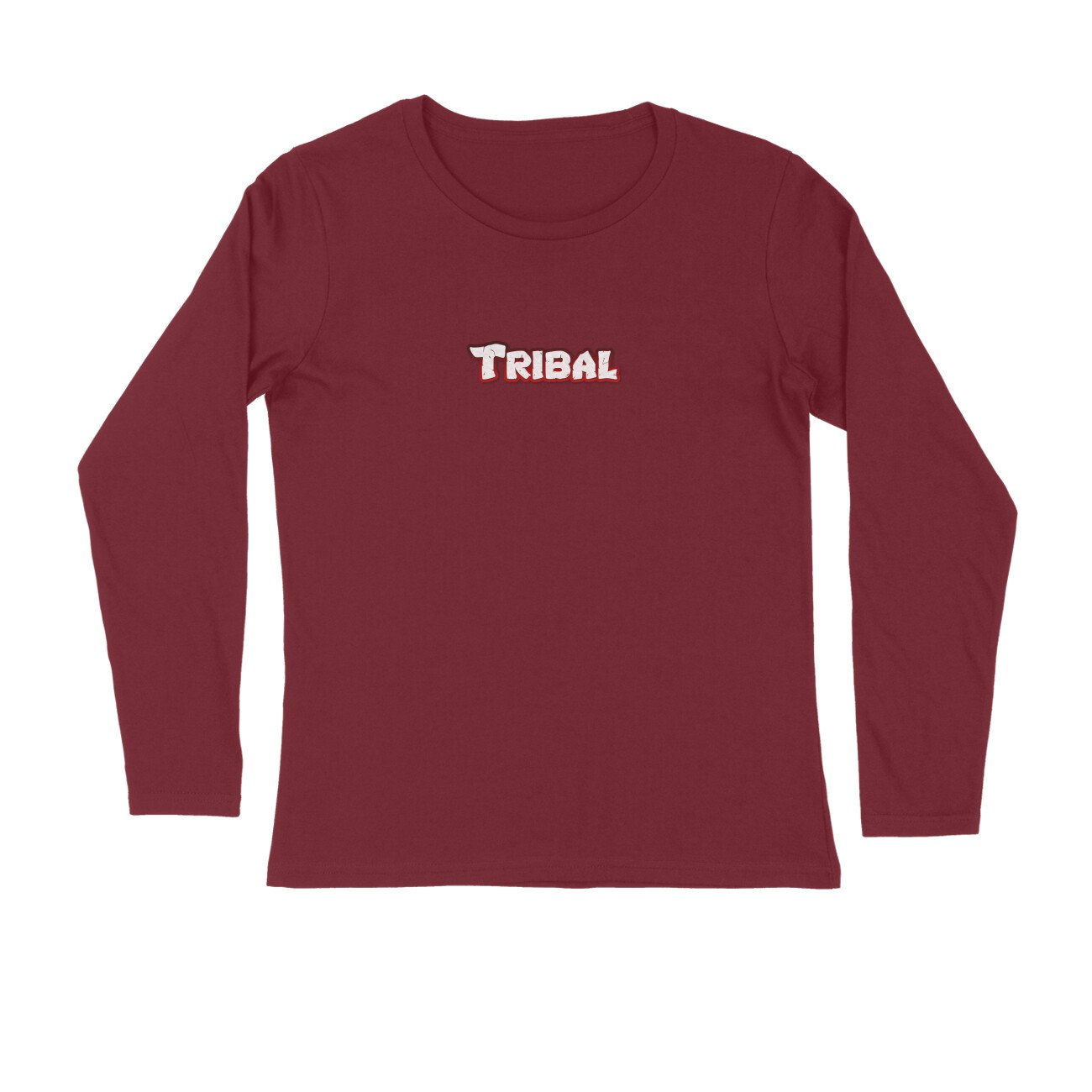 Full Sleeve Round Neck T-Shirt : tribal logo - Image 3
