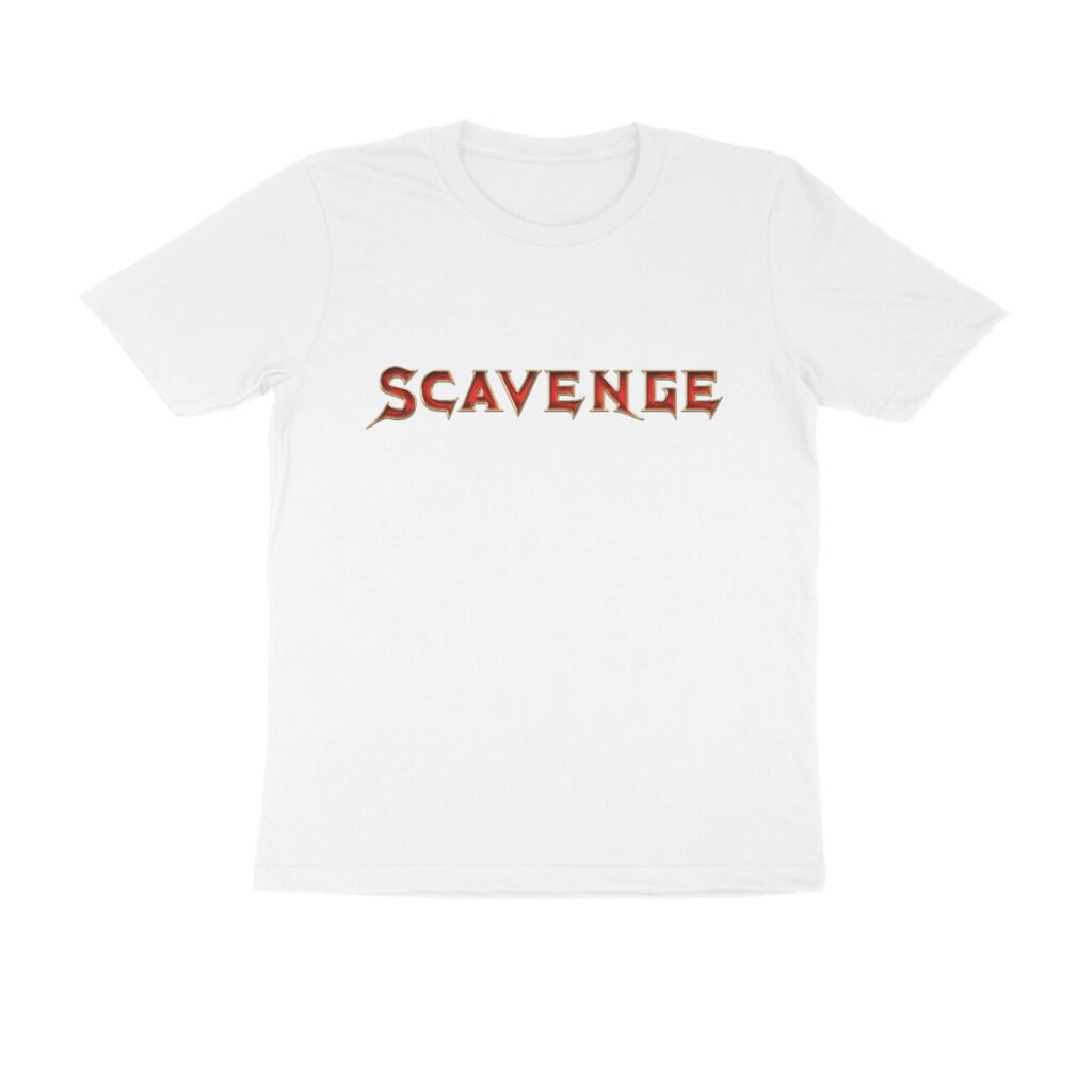 Half Sleeve Round Neck T-Shirt : Scavenge logo