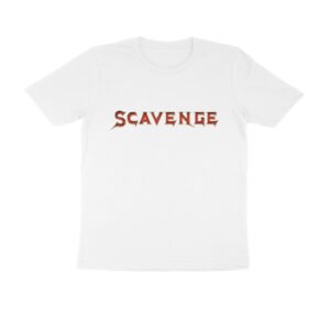Half Sleeve Round Neck T-Shirt : Scavenge logo
